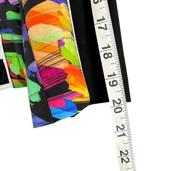 Fuego Woman Jacket Womens 8 Black Multicolor Mixed Media Full Zip Artsy Chic NEW - Picture 9 of 16